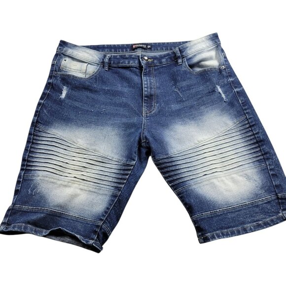 SOUTHPOLE Jean Shorts Mens 38 Slim Denim Blue Dark Wash Read - Picture 1 of 11